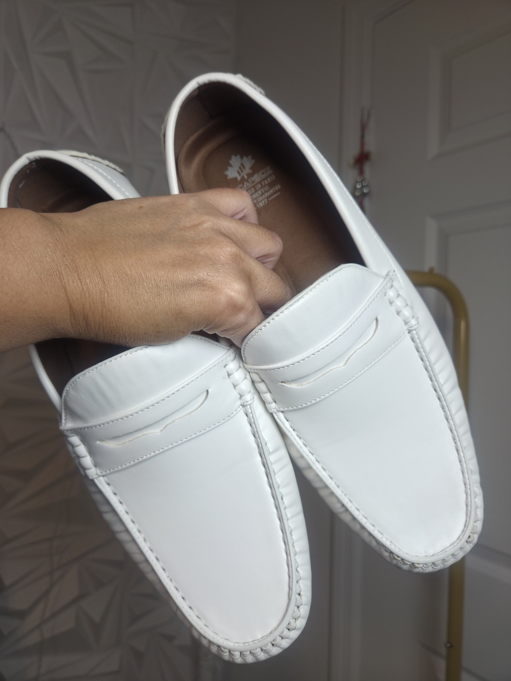 Men's White Slip-On Penny Loafer